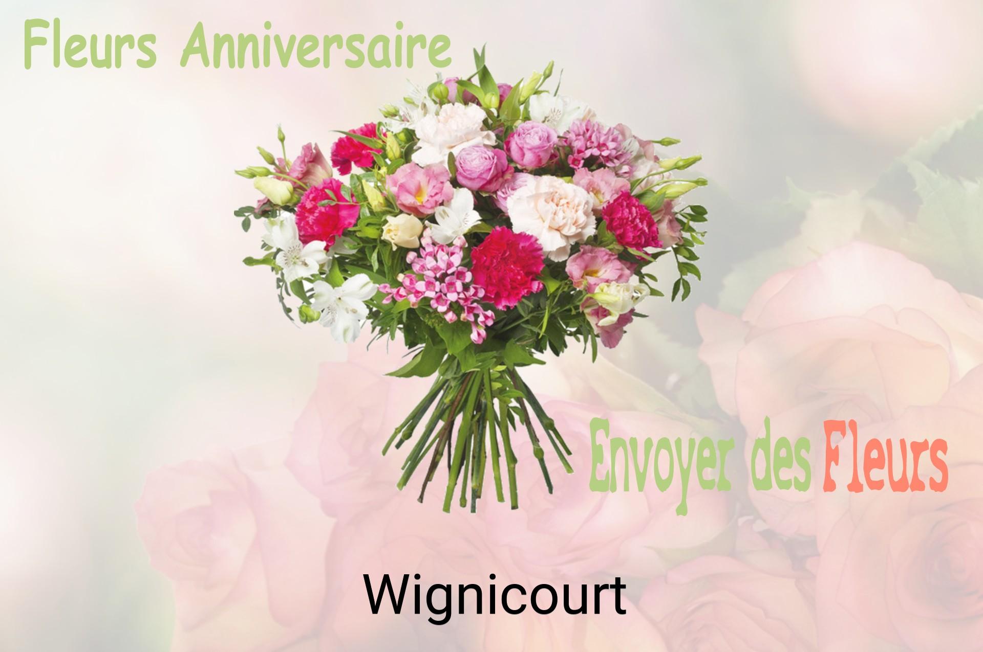 Bouquet de fleurs d’anniversaire livré à Wignicourt