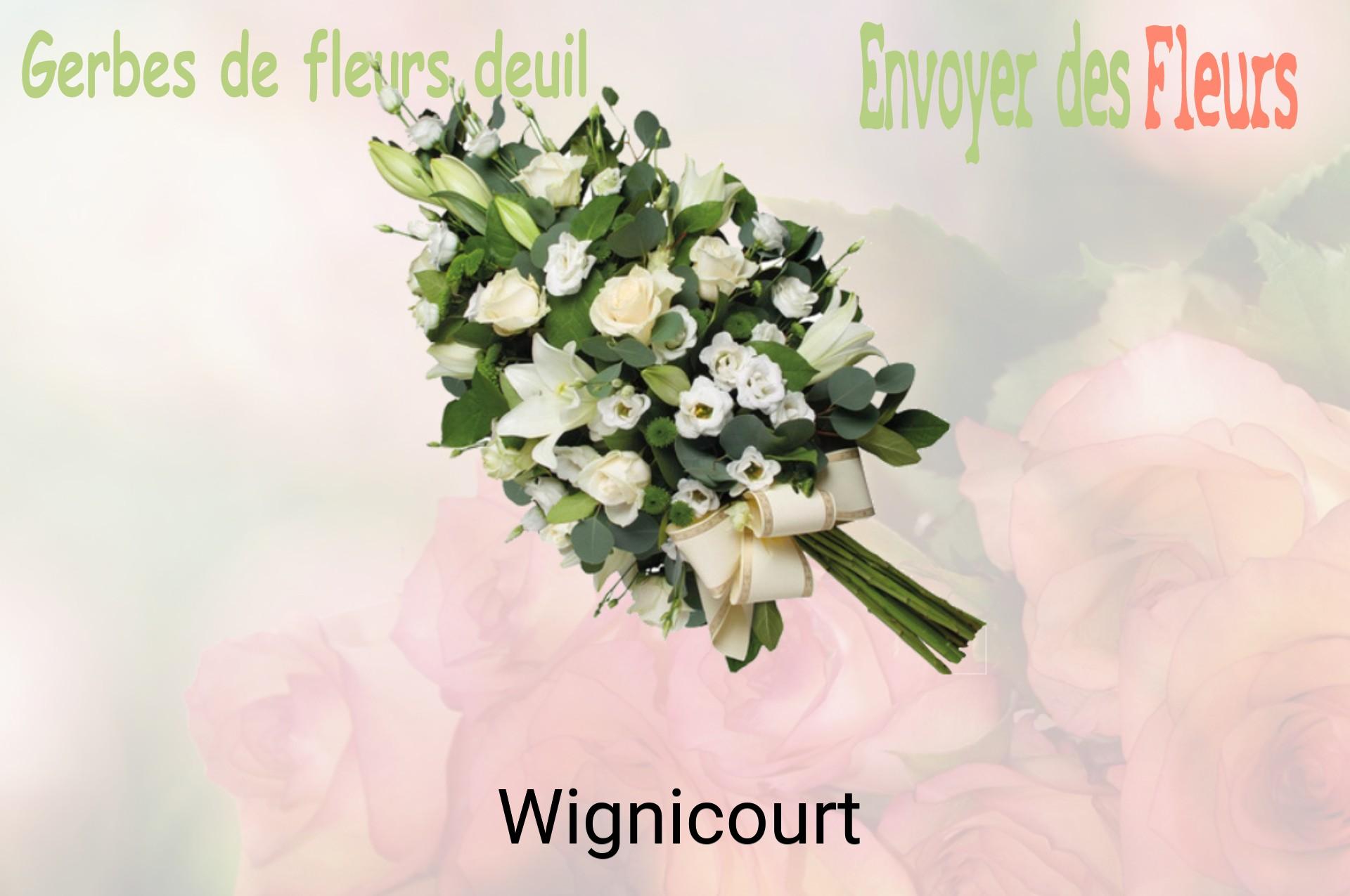 Gerbe de fleurs de deuil livrée à Wignicourt